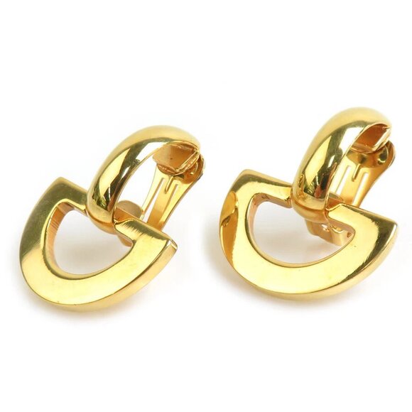 Auth CELINE Earrings Gold Metal - Picture 3 of 8